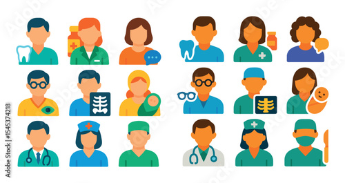 Healthcare Professionals Icons