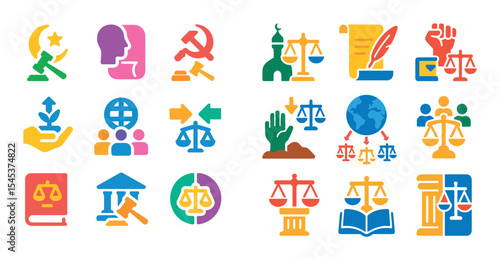 Comparative Law Icons