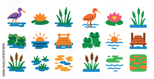 Wetland Icons Grid