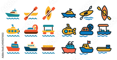 Water Transport Icons