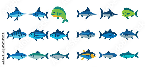 Pelagic Fish Icons