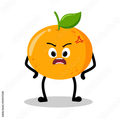 Cute Hand Drawn Orange Angry