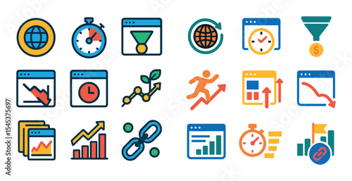 Colorful KPI Icons
