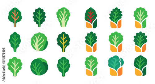 Leafy Vegetable Icons
