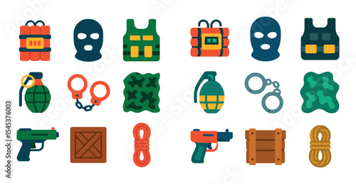 Colorful Action Icons Grid