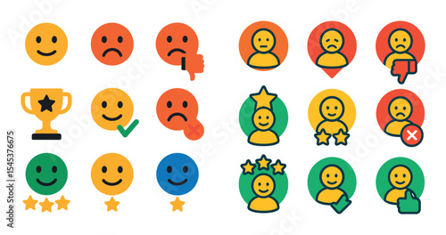 Colorful Service Rating Icons