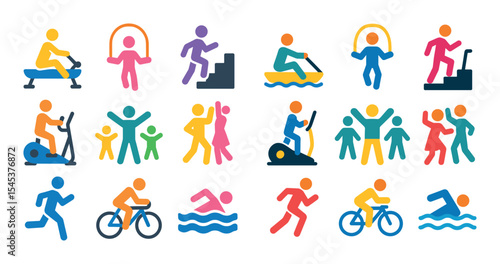 Colorful Cardio Icons