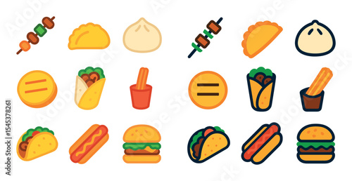 Street and Fruit Icons