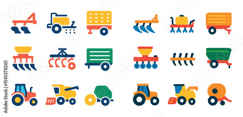 Agricultural Machinery Icons