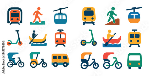Transport and Animals Icons