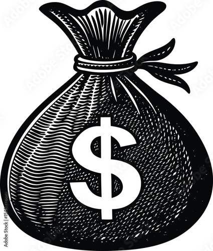 A money bag with dollar symbol representing finance and success