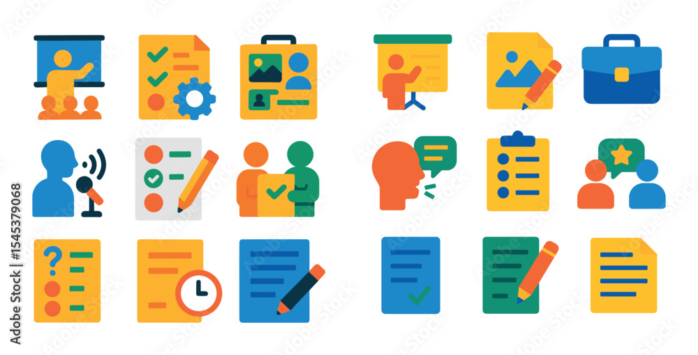 Obraz premium Assessment Icons Grid