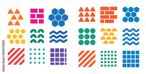 Offset Patterns Icon Set