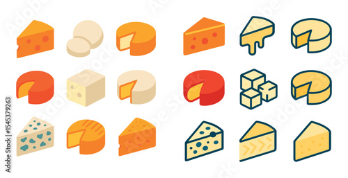 Cheese Icon Set
