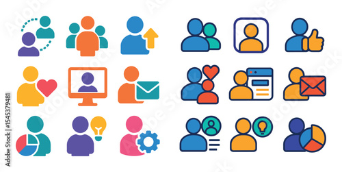 Colorful Audience Icons
