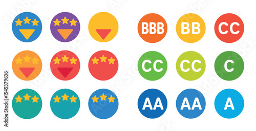 Colorful Credit Icons Grid