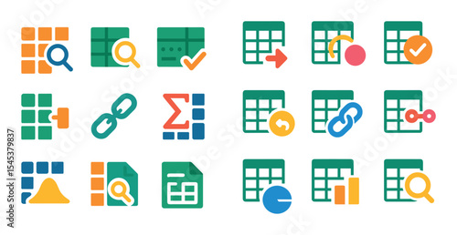 Colorful Spreadsheet Icons