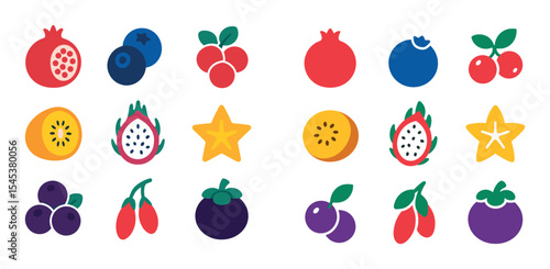 Colorful Superfruit Icons