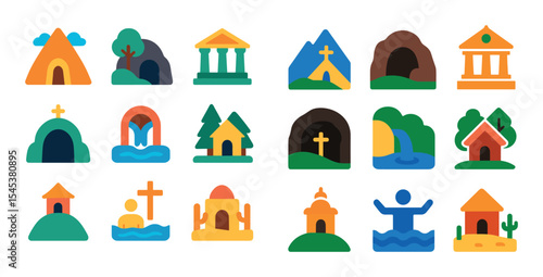 Colorful Pilgrimage Icons