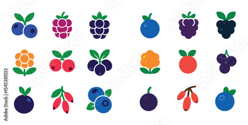 Colorful Berry Icons