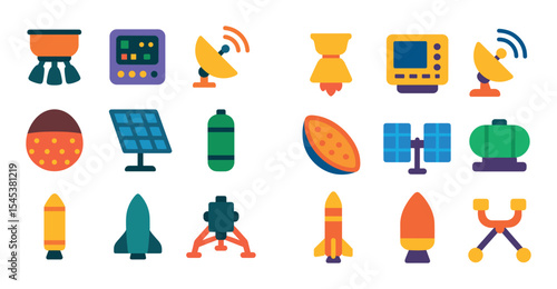 Spacecraft Components Icons