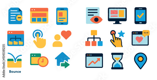 Colorful UX Icon Set
