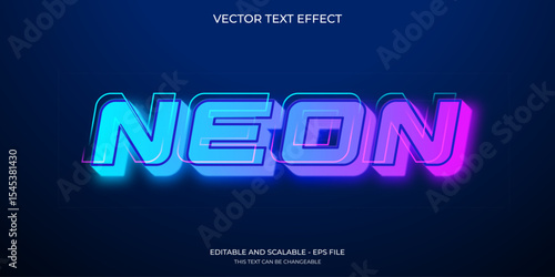Cyberpunk Neon Text Effect 3D Editable Typography Design