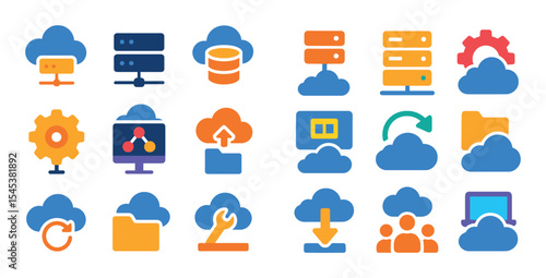 Colorful Cloud Service Icons
