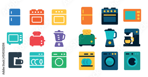 Colorful Appliance Icons