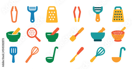 Colorful Utensil Icons