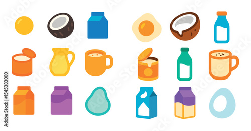 Dairy and Egg Icons