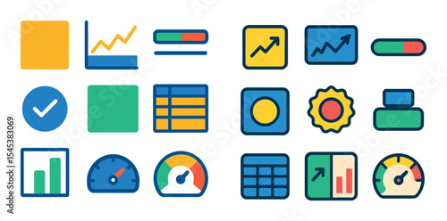 Colorful Data Widget Icons