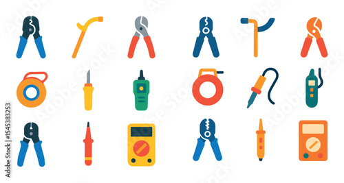 Colorful Electrical Tools Icons