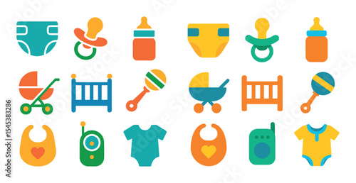 Colorful Baby Icons