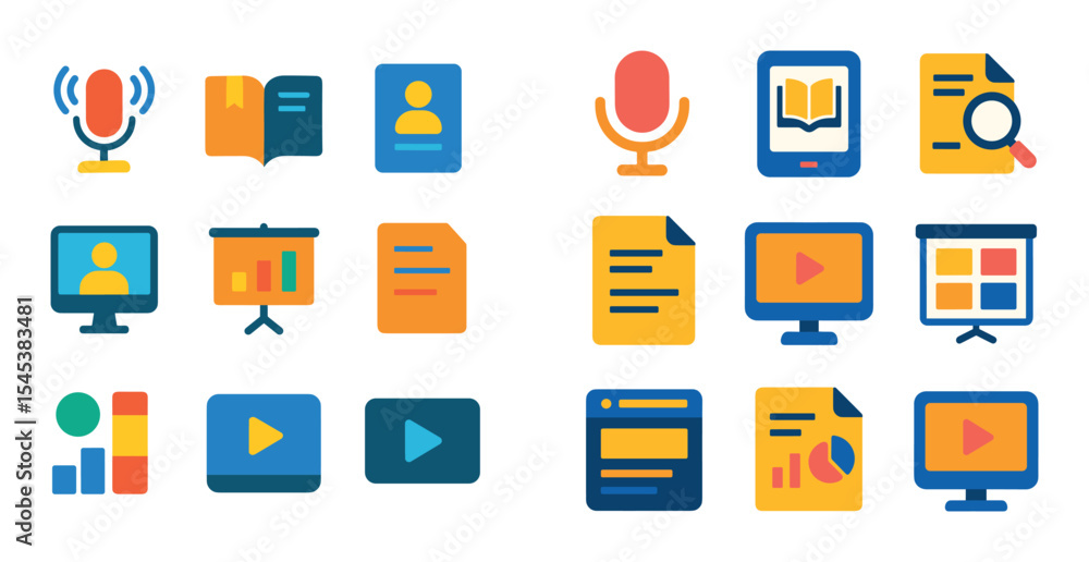 Colorful Content Icons Colorful Content Icons