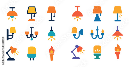 Colorful Lighting Icons