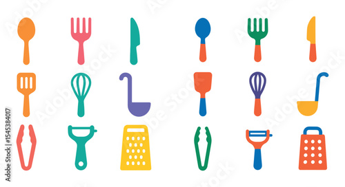 Colorful Kitchen Icons