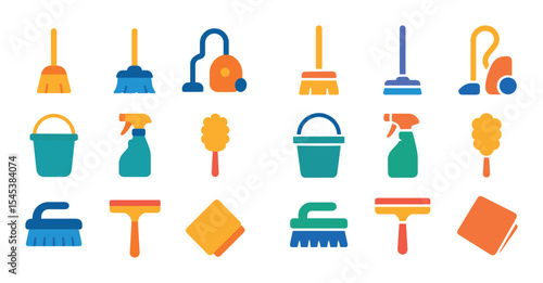 Colorful Cleaning Icons