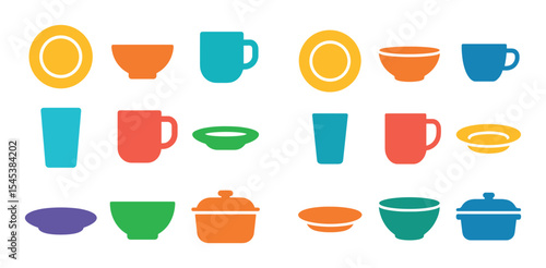 Minimalist Dinnerware Icons