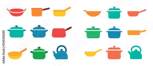 Colorful Cookware Icons