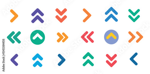 Colorful Chevron Icons