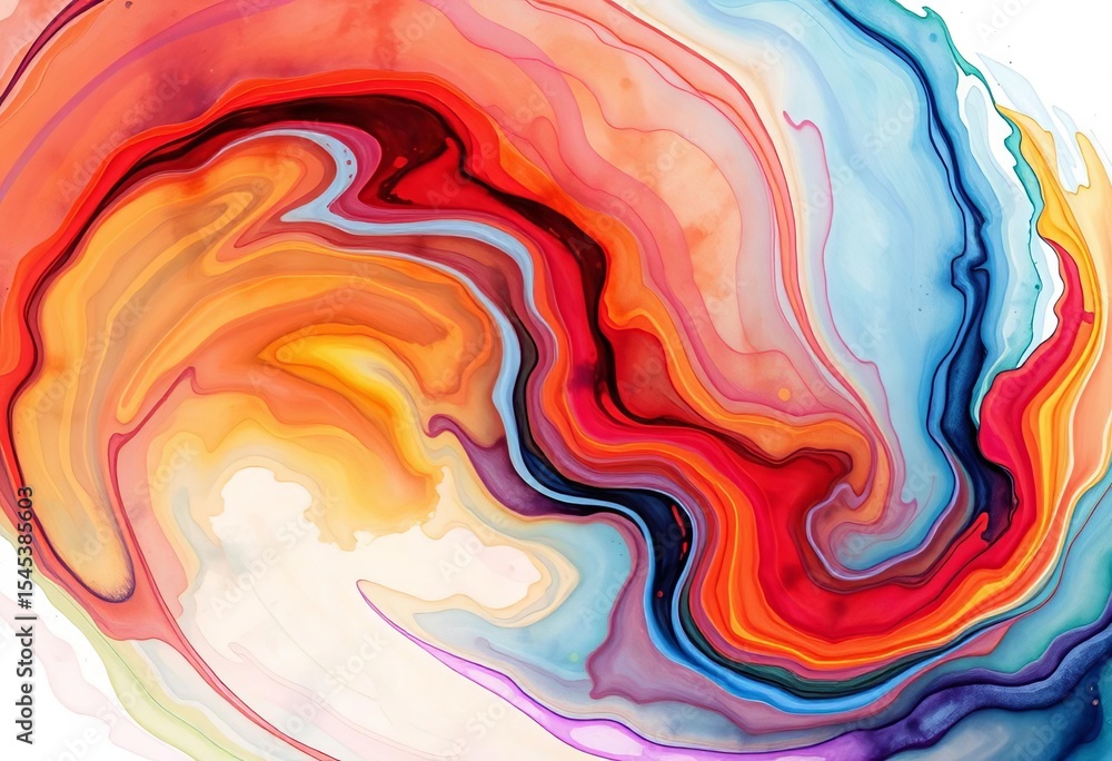 Obraz premium Abstract swirling watercolor dollar sign, vibrant hues, dynamic movement, graphic, design