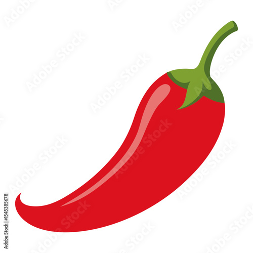 Red chili pepper vector illustration for spicy food ingredient and cooking concept design use