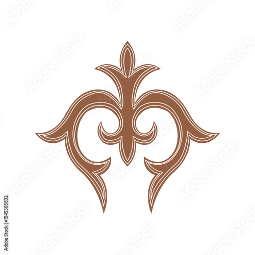 Stylized ethnic ornament inspired by Kyrgyz nomadic culture. Ideal for folk art, craftwork, and traditional decor. Detailed vector illustration.