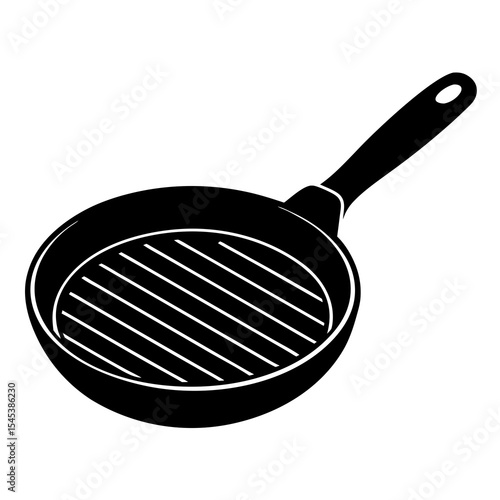 Grill pan isolated on white background