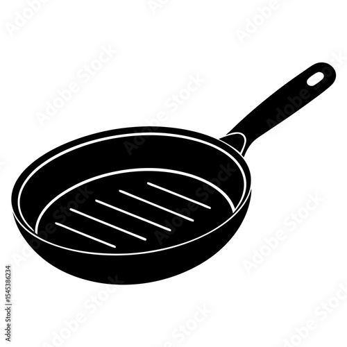 Grill pan isolated on white background
