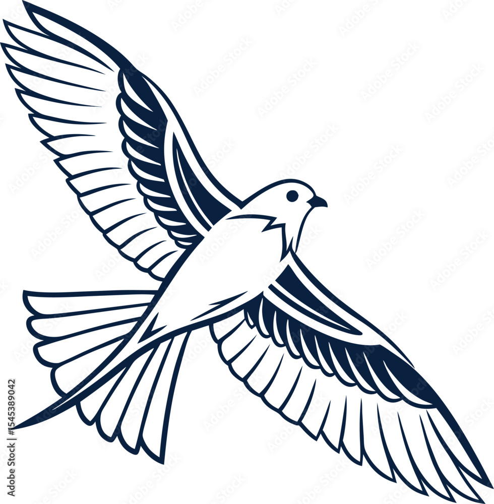 Obraz premium Modern Bird Logo Design – Elegant Animal Symbol for Company Identity