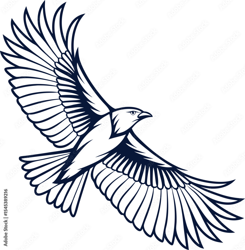 Obraz premium Modern Bird Logo Design – Elegant Animal Symbol for Company Identity