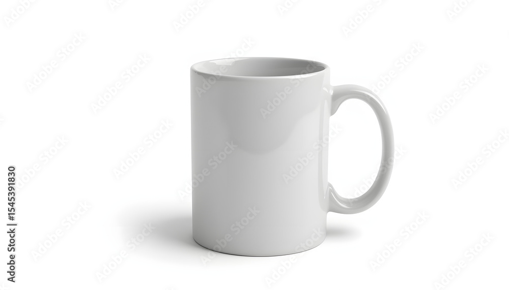 Fototapeta premium Blank White Coffee Mug on Light Background for Custom Designs