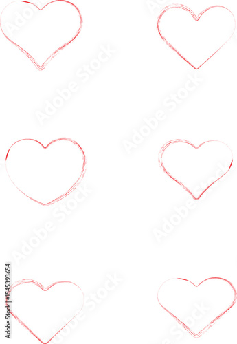 set of vector hearts, set of hearts, icon, 
